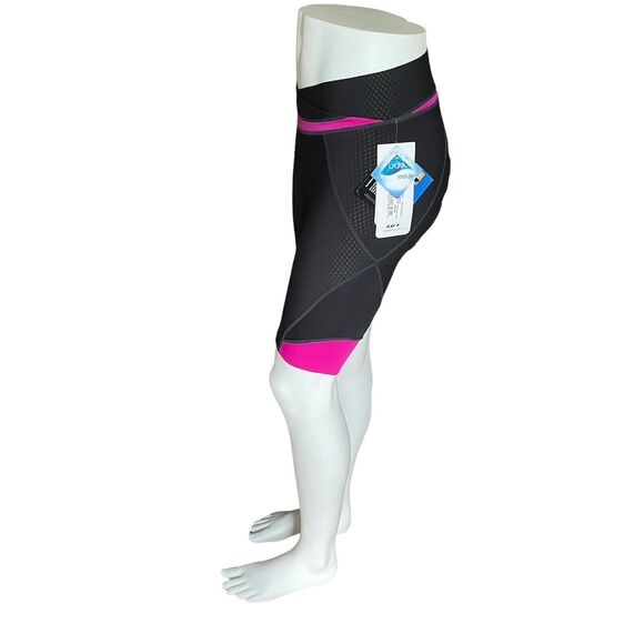 Louis Garneau Padded Black / Fuchsia Cycling Shorts XS S 0 2 4 WOMENS NWT NEW - Picture 3 of 10